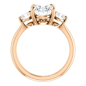 Oval Accent Engagement Ring - I Heart Moissanites