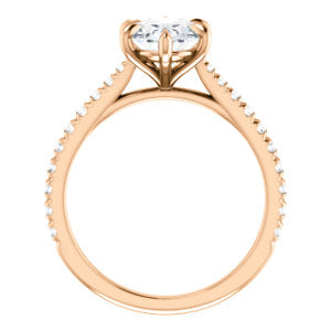 Oval Six Claw Set Style Engagement Ring - I Heart Moissanites