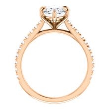 Oval Six Claw Set Style Engagement Ring - I Heart Moissanites