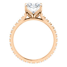 Oval Claw Set Eternity Style Engagement Ring - I Heart Moissanites