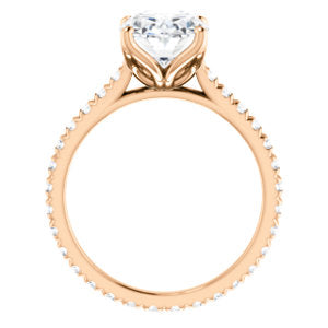 Oval Claw Set Eternity Style Engagement Ring - I Heart Moissanites