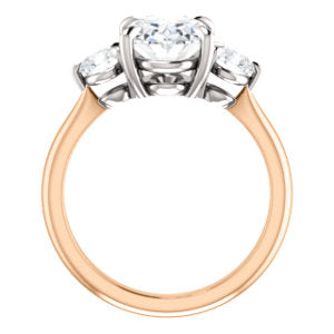 Oval Accent Engagement Ring - I Heart Moissanites