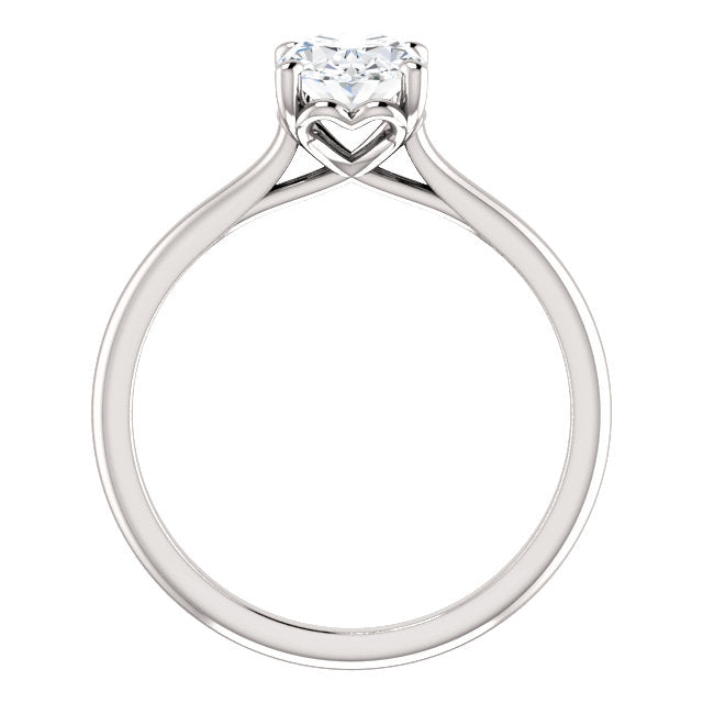 Four Claw Oval Solitaire Engagement Ring - I Heart Moissanites