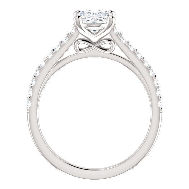 Oval Claw Set Style Engagement Ring - I Heart Moissanites