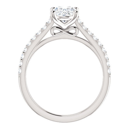 Oval Claw Set Style Engagement Ring - I Heart Moissanites
