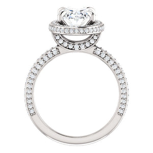 Oval Halo Style Engagement Ring - I Heart Moissanites