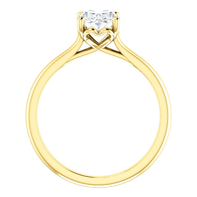 Four Claw Oval Solitaire Engagement Ring - I Heart Moissanites