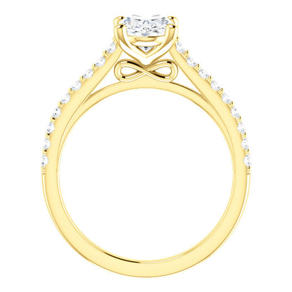 Oval Claw Set Style Engagement Ring - I Heart Moissanites