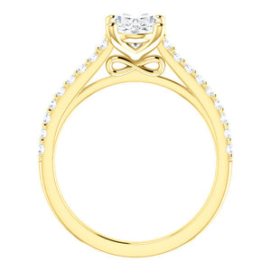 Oval Claw Set Style Engagement Ring - I Heart Moissanites