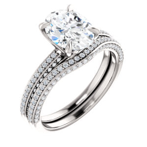 Oval Claw Set Style Engagement Ring - I Heart Moissanites