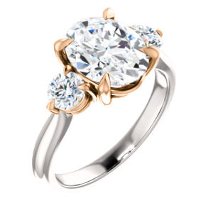 Oval Accent Engagement Ring - I Heart Moissanites