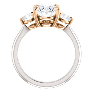 Oval Accent Engagement Ring - I Heart Moissanites