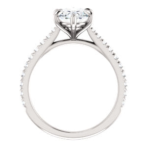 Oval Six Claw Set Style Engagement Ring - I Heart Moissanites