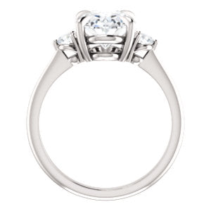 Oval Accent Engagement Ring - I Heart Moissanites
