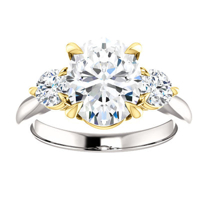 Oval Accent Engagement Ring - I Heart Moissanites