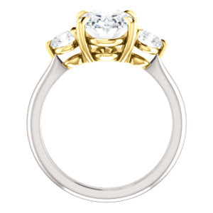 Oval Accent Engagement Ring - I Heart Moissanites
