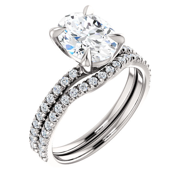 Oval Claw Set Style Engagement Ring - I Heart Moissanites