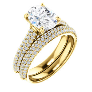 Oval Pave Style Engagement Ring - I Heart Moissanites