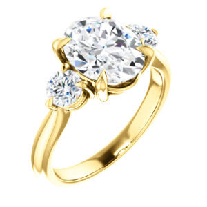 Oval Accent Engagement Ring - I Heart Moissanites