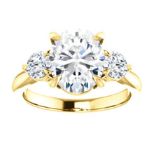 Oval Accent Engagement Ring - I Heart Moissanites
