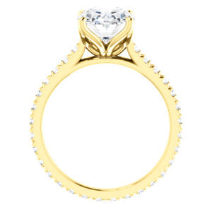 Oval Claw Set Eternity Style Engagement Ring - I Heart Moissanites