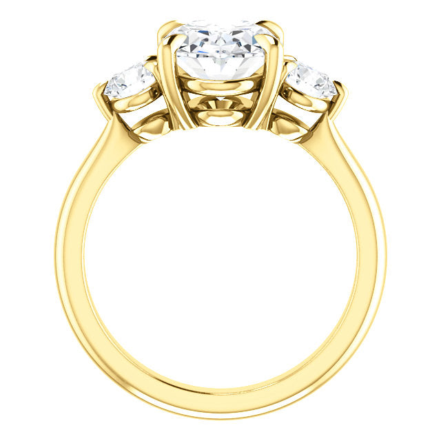 Oval Accent Engagement Ring - I Heart Moissanites