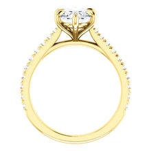 Oval Six Claw Set Style Engagement Ring - I Heart Moissanites