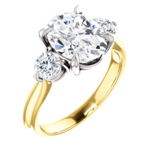 Oval Accent Engagement Ring - I Heart Moissanites