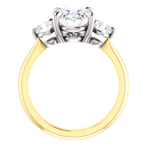Oval Accent Engagement Ring - I Heart Moissanites