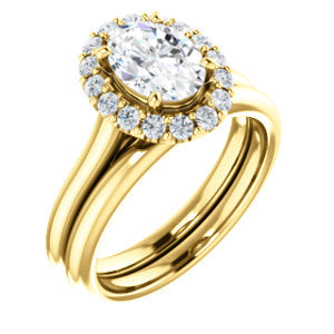 Oval Halo Style Engagement Ring - I Heart Moissanites