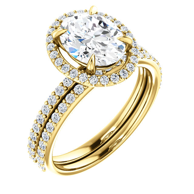 Oval Halo Style Engagement Ring - I Heart Moissanites