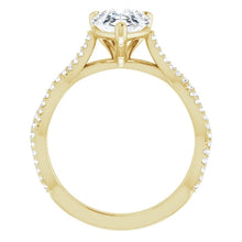 Pear Twist Style Engagement Ring