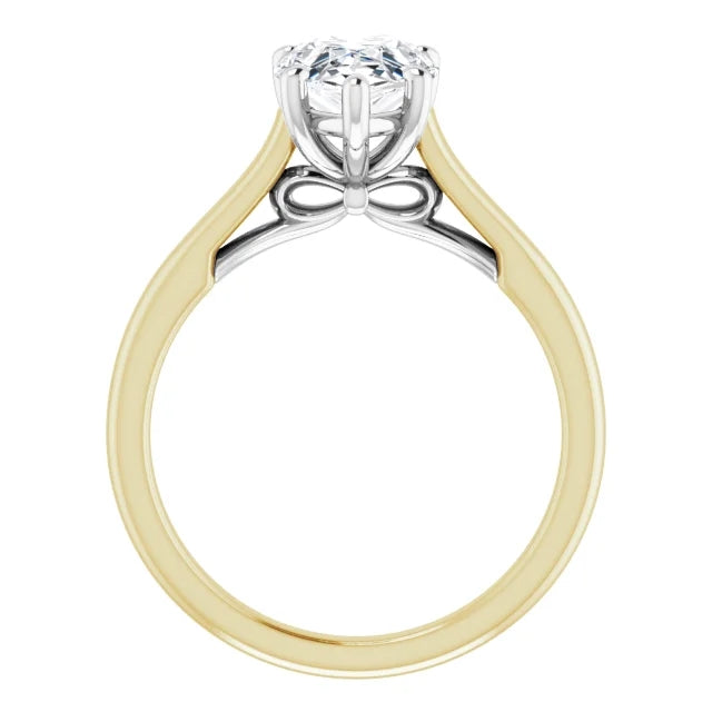 Five Claw Pear Solitaire Engagement Ring