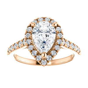 Pear Halo Style Engagement Ring - I Heart Moissanites