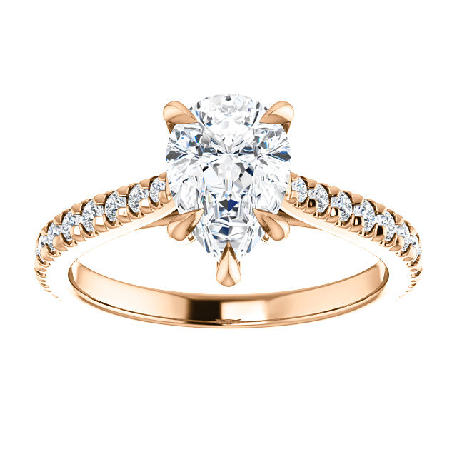 Pear Claw Set Style Engagement Ring - I Heart Moissanites