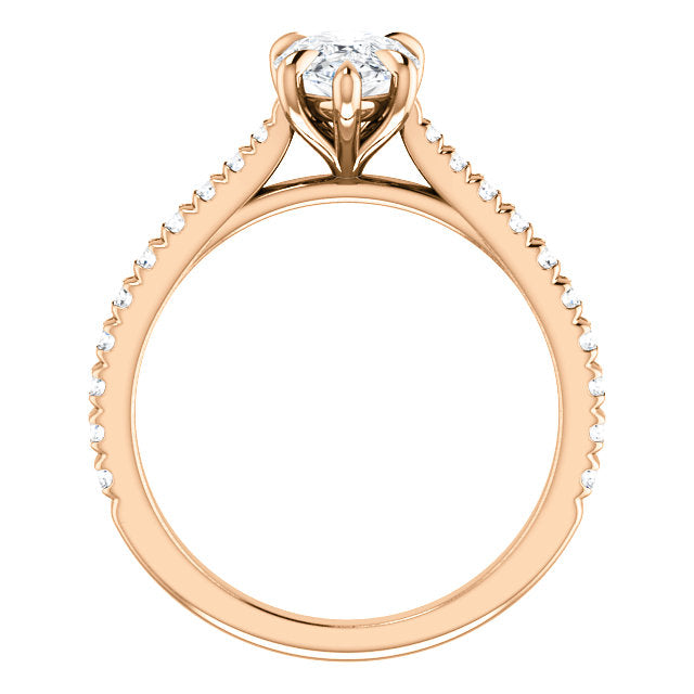 Pear Claw Set Style Engagement Ring - I Heart Moissanites