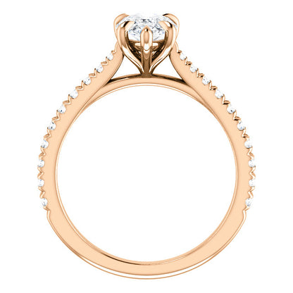 Pear Claw Set Style Engagement Ring - I Heart Moissanites