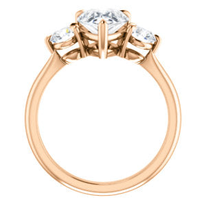 Pear Accent Engagement Ring - I Heart Moissanites