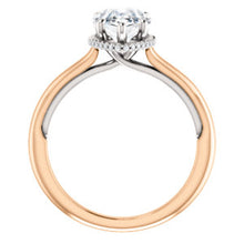 Pear Solitaire & Hidden Halo Engagement Ring - I Heart Moissanites