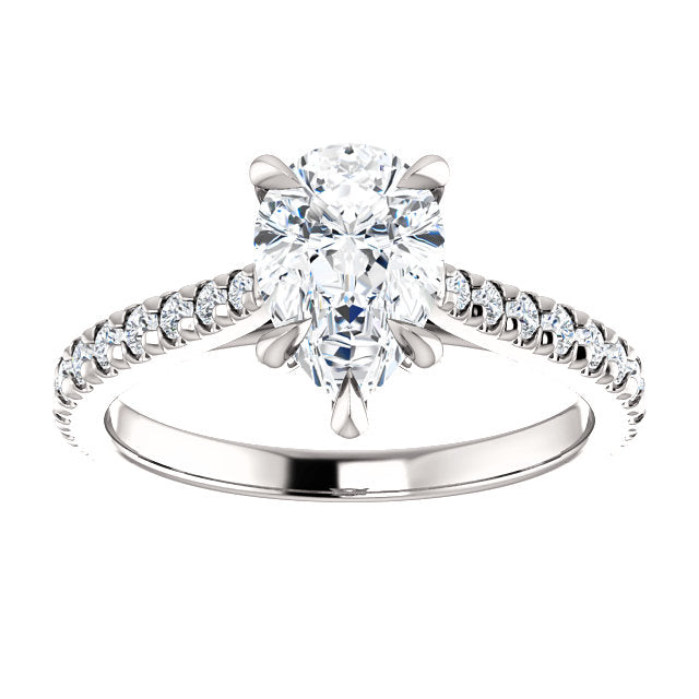 Pear Claw Set Style Engagement Ring - I Heart Moissanites