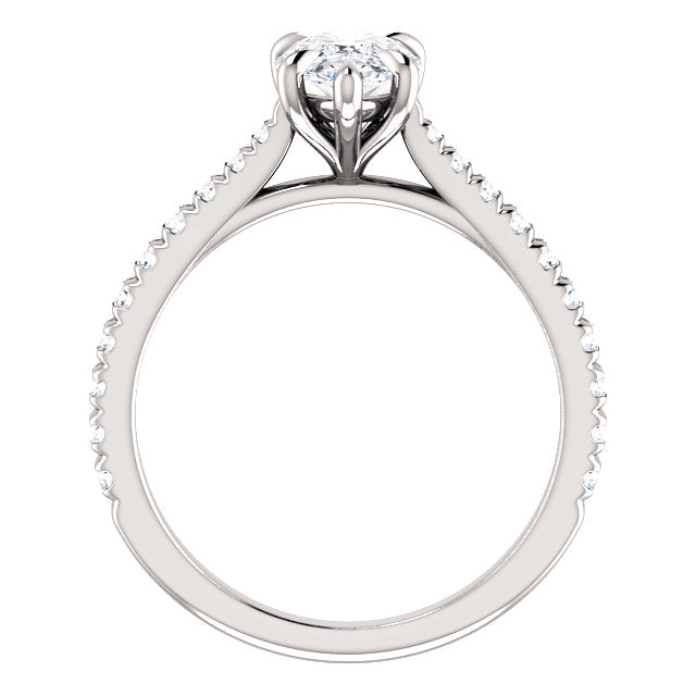 Pear Claw Set Style Engagement Ring - I Heart Moissanites