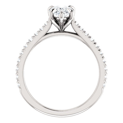 Pear Claw Set Style Engagement Ring - I Heart Moissanites