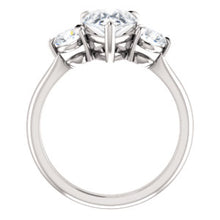 Pear Accent Engagement Ring - I Heart Moissanites