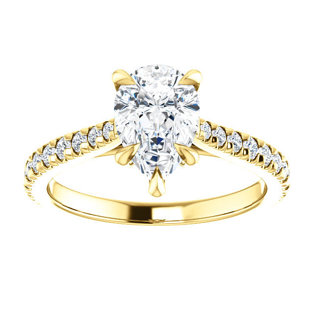 Pear Claw Set Style Engagement Ring - I Heart Moissanites