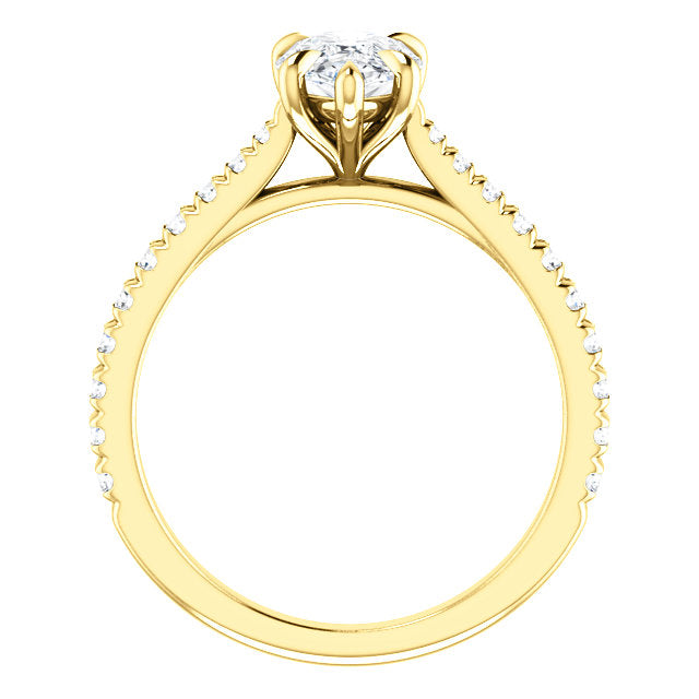 Pear Claw Set Style Engagement Ring - I Heart Moissanites