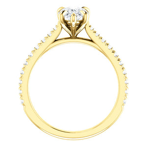 Pear Claw Set Style Engagement Ring - I Heart Moissanites