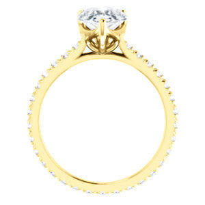 Pear Claw Set Eternity Style Engagement Ring - I Heart Moissanites