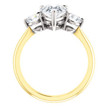 Pear Accent Engagement Ring - I Heart Moissanites