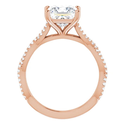 Princess Twist Style Engagement Ring