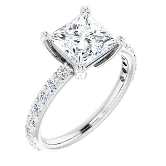 Princess Claw Set Style Engagement Ring